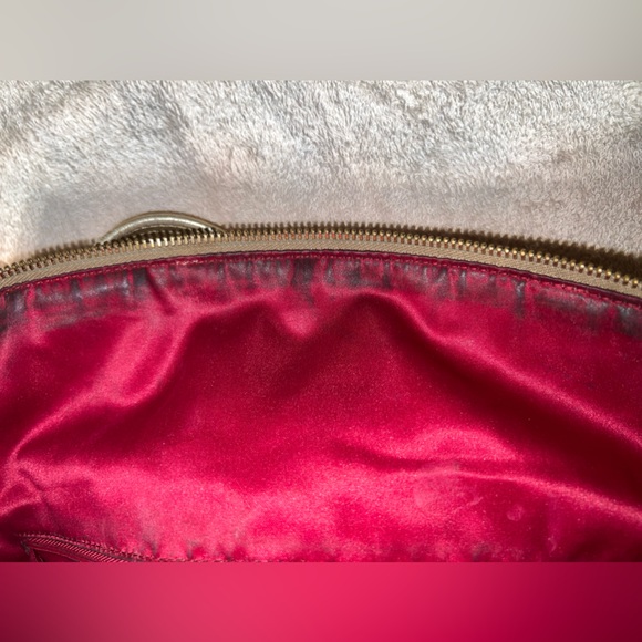 Coach Laura Signature Khaki Secret Admirer Tote in very worn condition. - Picture 5 of 8